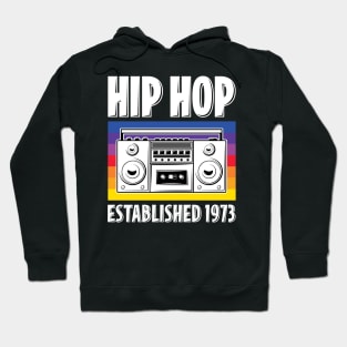 Hip Hop Established 1973 (Retro v2) T-Shirt Hoodie